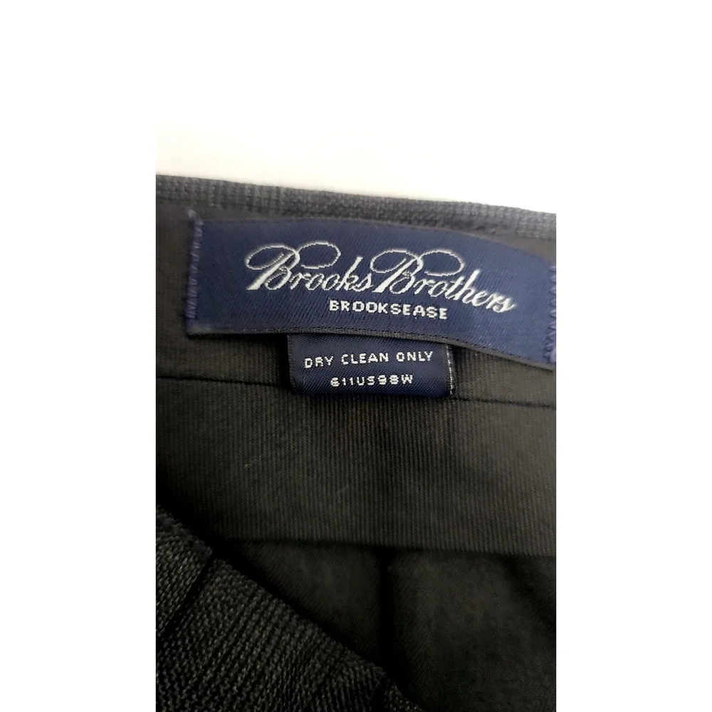 Brooks Brothers Brooksease Dress Pants Black/Dark Gray Made in USA Size Waist 34
